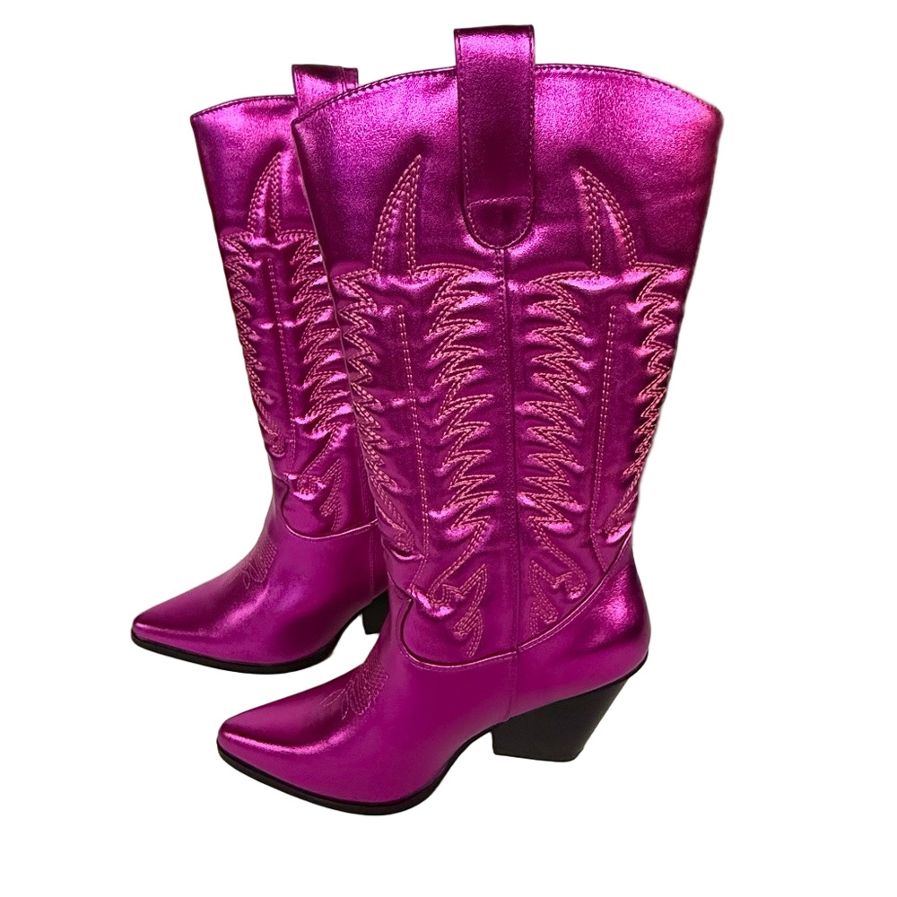 Metallic Hot Pink Cowboy Boots
